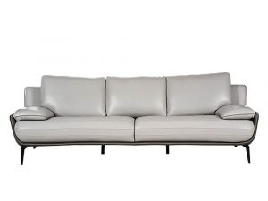 Rozel Gold Grey Leather Sofa Living room