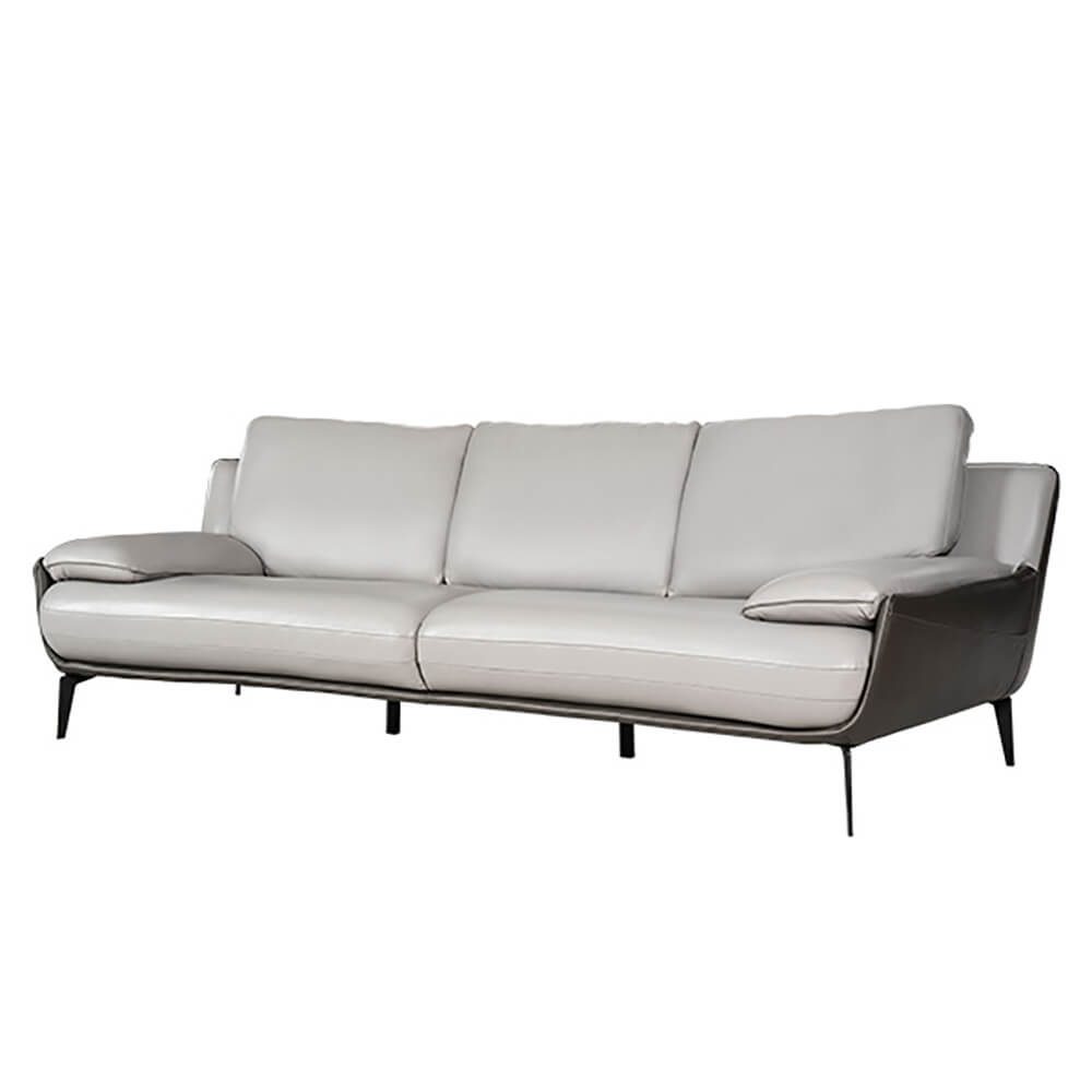 Rozel Gold Grey Leather Sofa Living room