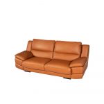 Rozel Gold Latex Classic Brown Leather Sofa