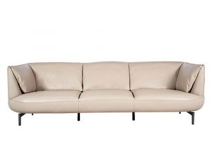 Rozel Gold Beige Leather Sofa Living room