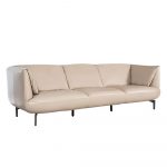 Rozel Gold Beige Leather Sofa Living room