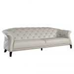 Rozel Gold White Leather Sofa Living room