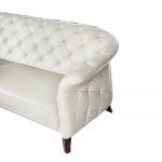 Rozel Gold White Leather Sofa Living room