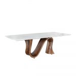 Rozel Khayu Jazz White Marble Dining Table Top