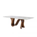 Rozel Khayu Jazz White Marble Dining Table Top