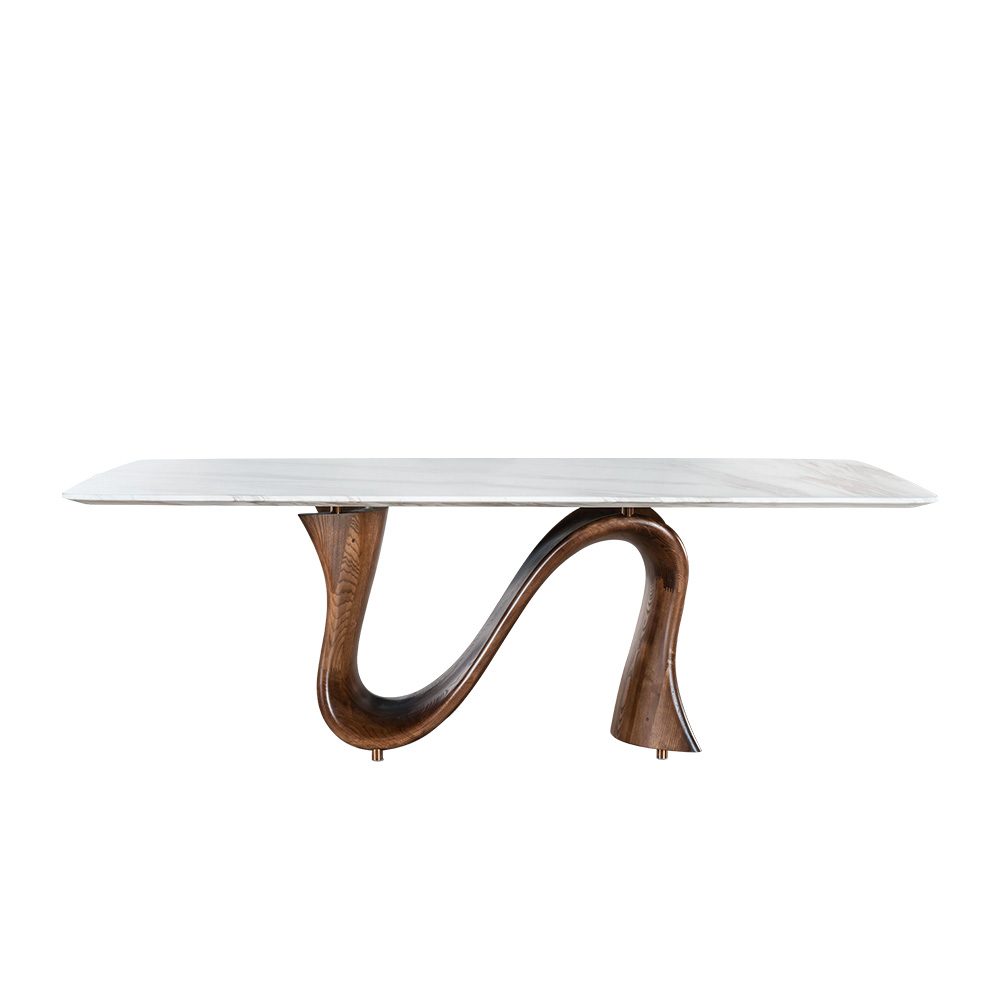 Rozel Khayu Jazz White Marble Dining Table Top