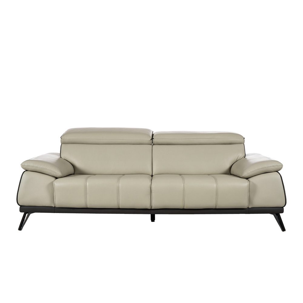 Rozel Signature Off-white Leather Sofa Living Room