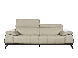 Rozel Signature Off-white Leather Sofa Living Room