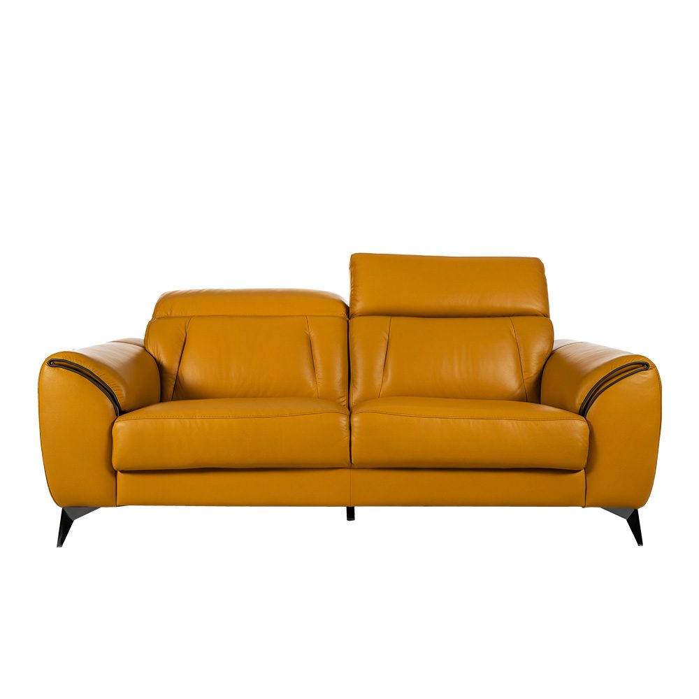 Rozel Signature Mustard Leather Sofa Living room