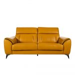 Rozel Signature Mustard Leather Sofa Living room