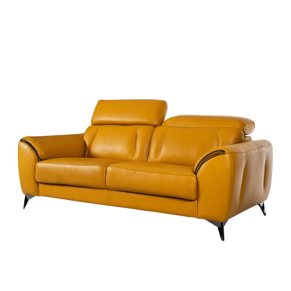 Rozel Signature Mustard Leather Sofa Living room