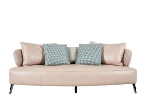 Rozel Gen-R Pastel Pink Fabric Leather Sofa Living room