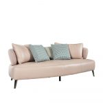 Rozel Gen-R Pastel Pink Fabric Leather Sofa Living room