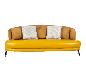 Rozel Gen-R Yellow Fabric Leather Sofa Living room