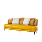 Rozel Gen-R Yellow Fabric Leather Sofa Living room