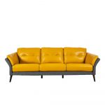 Rozel Gen-R Yellow Grey Fabric Leather Sofa Living room