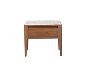 Rozel Premium Pairings White Marble Side Table Top Living Room