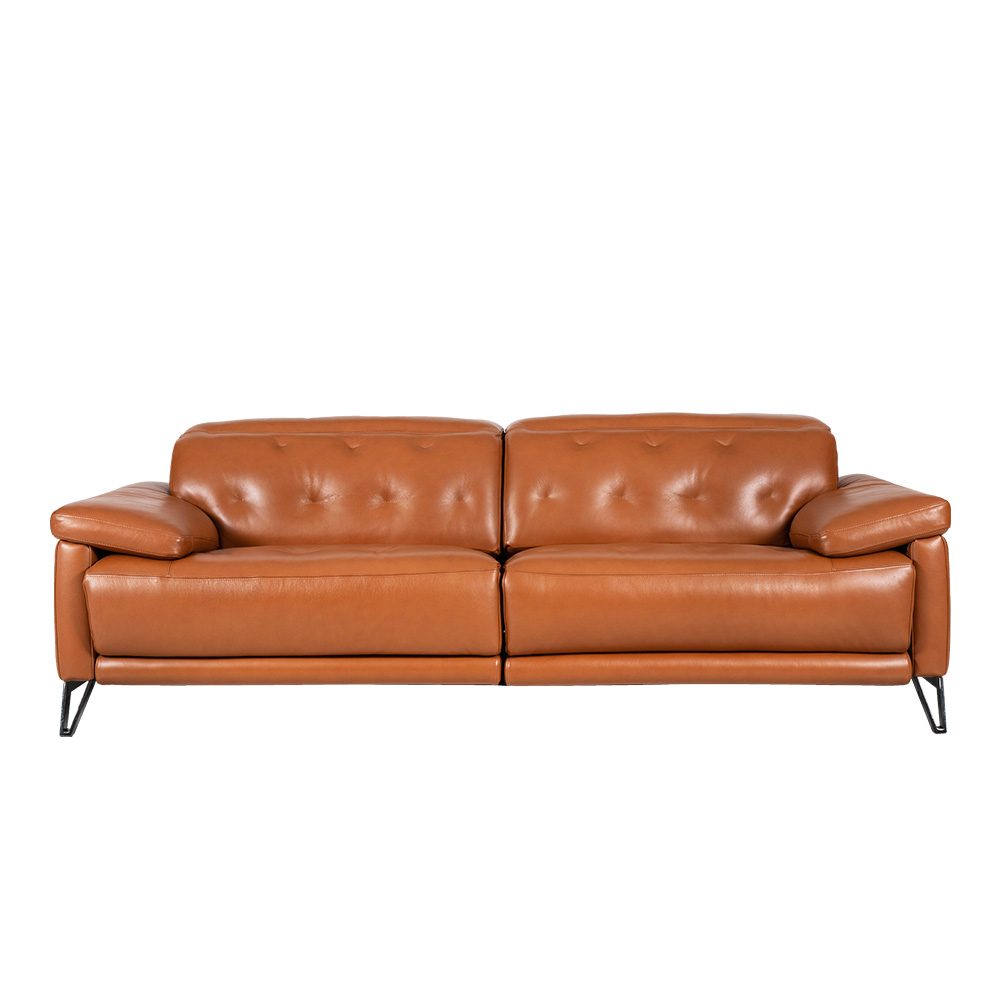 Rozel Power Recliner Brown Leather Sofa Living room