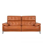 Rozel Power Recliner Brown Leather Sofa Living room