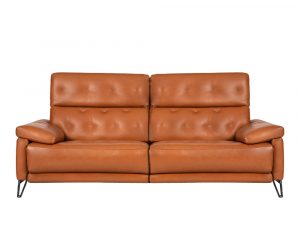 Rozel Power Recliner Brown Leather Sofa Living room