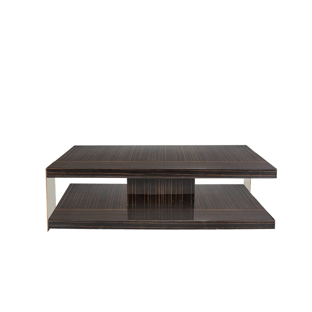 Rozel Premium Pairings Centre Lurex Ebony Brown Table Top Living Room