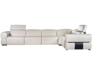 Rozel Power Recliner White Leather Sofa Living room