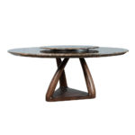 Rozel Khayu Glossy Emperador Marble Dining Table Top